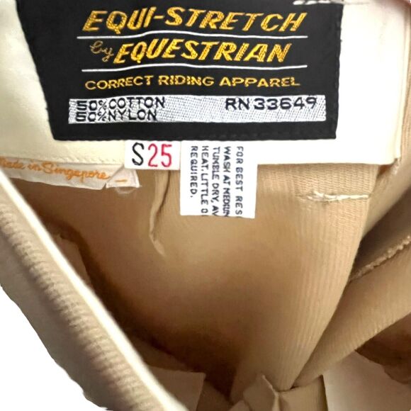 Riding Breeches Vintage Equestrian Womens Tan Equi Stretch Classic Size S 25 - Picture 5 of 16